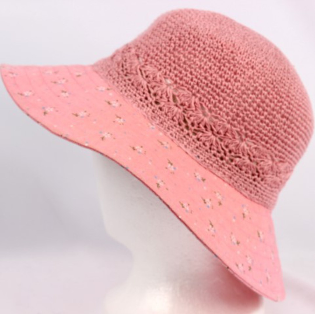 Cotton floral hat rose Style: HS/9082 image 0